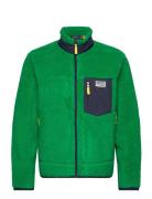 Pile Fleece Jacket Tops Sweatshirts & Hoodies Fleeces & Midlayers Green Polo Ralph Lauren