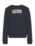 Jorlafayette Branding Sweat Crew Mni Tops Sweatshirts & Hoodies Sweatshirts Navy Jack & J S