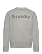 Core Logo City Loose Crew Tops Sweatshirts & Hoodies Sweatshirts Grey Superdry