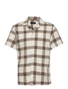 Bowling Checked S/S Tops Shirts Short-sleeved Multi/patterned Clean Cut Copenhagen