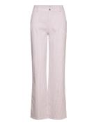 Cc Heart Mathilde Striped Pants Bottoms Trousers Wide Leg Pink Coster Copenhagen