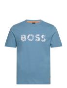 Te_Bossocean Tops T-Kortærmet Skjorte Blue BOSS