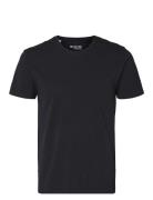 Slhnewpima Ss O-Neck Tee Noos Tops T-Kortærmet Skjorte Black Selected Homme