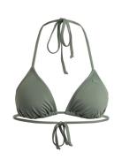 Sd Beach Classics Mod Tiki Tri Swimwear Bikinis Bikini Tops Triangle Bikinitops Green Roxy