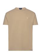 Classic Fit Jersey Crewneck T-Shirt Tops T-Kortærmet Skjorte Beige Polo Ralph Lauren