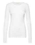 Thyra L/S Cotton Top Drop Needle Go Tops T-shirts & Tops Long-sleeved White Gai+Lisva