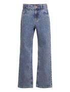 Nlmt Izza Dnm Dad Straight Pant Noos Bottoms Jeans Wide Jeans Blue LMTD