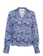 Nikolekb Blouse Tops Blouses Long-sleeved Blue Karen By Simonsen