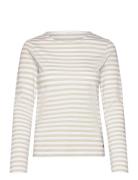 Asolo Feminine Neckline Longsleeve Shirt Tops T-shirts & Tops Long-sleeved Beige Tamaris Apparel