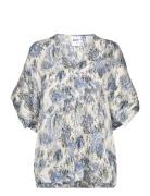 Simona - Paisley Perception Tops Blouses Short-sleeved Blue Day Birger Et Mikkelsen