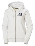 W Hh Logo Full Zip Hoodie 2.0 Sport Sweatshirts & Hoodies Hoodies White Helly Hansen
