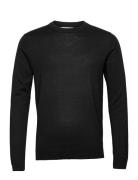 Slhtown Merino Coolmax Knit Crew Noos Tops Knitwear Round Necks Black Selected Homme