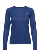Women Core Running T-Shirt L/S Sport T-shirts & Tops Long-sleeved Blue Newline