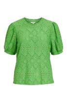 Objfeodora S/S Top Noos Tops T-shirts & Tops Short-sleeved Green Object