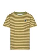 Ola Junior Chrome Badge T-Shirt Gots Tops T-Kortærmet Skjorte Multi/patterned Double A By Wood Wood