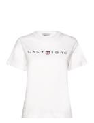 Reg Printed Graphic T-Shirt Tops T-shirts & Tops Short-sleeved White GANT