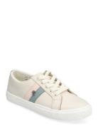 Janson Ii Leather Sneaker Low-top Sneakers Cream Lauren Ralph Lauren