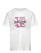 Jorlafayette Branding Tee Ss Crew Mni Tops T-Kortærmet Skjorte White Jack & J S