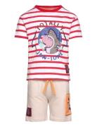 Set 2P Bermuda + Ts Sets Sets With Short-sleeved T-shirt Multi/patterned Gurli Gris