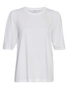 Mschbegitta Organic Puff Tee Tops T-shirts & Tops Short-sleeved White MSCH Copenhagen