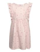 Dress Gauze Frill Sleeve Aop Dresses & Skirts Dresses Casual Dresses Sleeveless Casual Dresses Pink Lindex