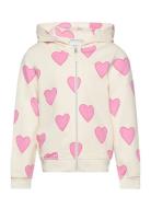 Cosy Heart Sweatjacket Tops Sweatshirts & Hoodies Hoodies Multi/patterned Tom Tailor