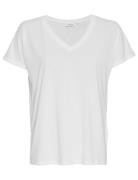 Mschfenya Modal Tee Tops T-shirts & Tops Short-sleeved White MSCH Copenhagen