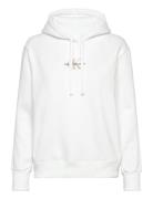 Monologo Regular Hoodie Tops Sweatshirts & Hoodies Hoodies White Calvin Klein Jeans