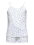 Pyjama Set Pointelle Singlet A Pyjamassæt White Lindex