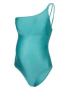 Mllulu Padded Hc Swimsuit Badedragt Badetøj Blue Mamalicious