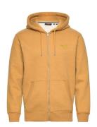 Essential Logo Zip Hoodie Tops Sweatshirts & Hoodies Hoodies Yellow Superdry