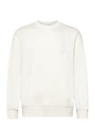 Ck Embro Badge Crew Neck Tops Sweatshirts & Hoodies Sweatshirts White Calvin Klein Jeans