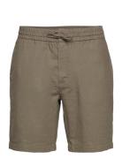 Barcelona Cotton / Linen Shorts Bottoms Shorts Chinos Shorts Green Clean Cut Copenhagen