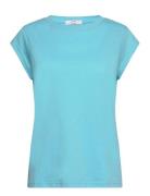 Cc Heart Basic T-Shirt Tops T-shirts & Tops Short-sleeved Blue Coster Copenhagen