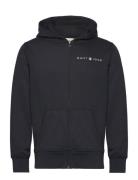 Printed Graphic Full Zip Hoodie Tops Sweatshirts & Hoodies Hoodies Black GANT