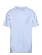 Cotton Jersey Crewneck Tee Tops T-Kortærmet Skjorte Blue Ralph Lauren Kids