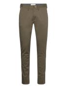 Slim Twill Chinos Bottoms Trousers Chinos Khaki Green GANT