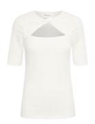 Bustamw Blouse Tops T-shirts & Tops Short-sleeved White My Essential Wardrobe
