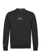 Embroidered-Logo Double-Knit Sweatshirt Tops Sweatshirts & Hoodies Sweatshirts Black Polo Ralph Lauren