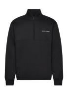 Slhhankie Logo High Neck Zip Sweat W Tops Sweatshirts & Hoodies Sweatshirts Black Selected Homme