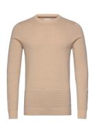 Jjeatlas Knit Crew Neck Noos Tops Knitwear Round Necks Beige Jack & J S