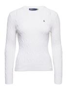 60/2X12 Pima Cotton-Lsl-Plo Tops Knitwear Jumpers White Polo Ralph Lauren