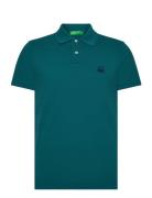 H/S Polo Shirt Tops Polos Short-sleeved Green United Colors Of Benetton