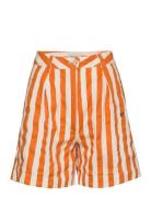 Nautical Stripe Pleated Short Bottoms Shorts Casual Shorts Orange Bobo Choses