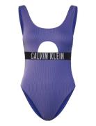 Piece Badedragt Badetøj Purple Calvin Klein