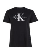 Core Monologo Regular Tee Tops T-shirts & Tops Short-sleeved Black Calvin Klein Jeans