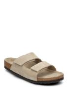 Slhbastian Suede Strap Slider Shoes Summer Shoes Sandals Beige Selected Homme