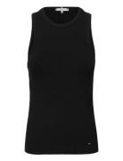 Slim 5X2 Rib Tank Top Ns Tops T-shirts & Tops Sleeveless Black Tommy Hilfiger