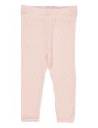 Pointelle Heart Leggings Bottoms Leggings Pink Copenhagen Colors