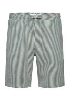 Slhregular-Ben Seersucker Jersey Shorts Bottoms Shorts Casual Green Selected Homme